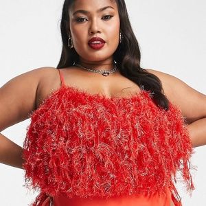 Faux Feather Cami